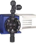 Chemtech 100 Metering Pump, 230V Diaphragm with Adjustable Feed Rate and Sealed Gear Train in blue and white housing