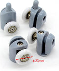 23mm Shower Door Rollers Set of 8 Single Replacement Runners with 4 Upper and 4 Bottom Wheels for Bathroom Glass Doors
