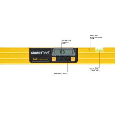 24 Inch Digital Level With LCD Readout And Audible Alerts For Precise Alignment In Construction Carpentry And DIY Projects Featuring A Heavy Duty Aluminum Frame Water Resistance High Visibility Display And Includes Carry Case