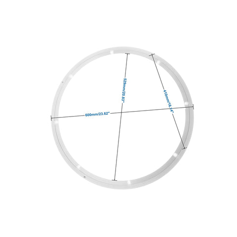 24 Inch Aluminum Heavy Duty Lazy Susan Rotating Turntable Bearing Swivel Plate Hardware for Dining Tables, top view