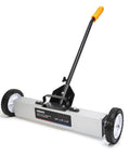 24 Inch Rolling Magnetic Floor Sweeper With 50 Pound Capacity And Adjustable Handle From 29 To 42 Inches With Floor Magnet