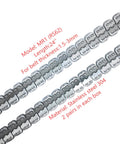 Close-up of 24 Inch Stainless Steel Conveyor Belt Fasteners With Hinge Pin Two Pairs In A Box For Belt Thickness 5 To 6 Millimeters