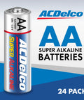 24 Pack AA Batteries Super Alkaline Power For Home Office Reclosable Packaging