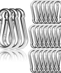 24 Pack Mini M5 Spring Carabiners 1.97 Inch Galvanized Steel Hooks For Camping Hammock Fishing Travel Outdoor Gear