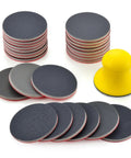 24 Pack Detail Sanding Sponge Set 3 Inch Pads Grit 180-3000 For Edges And Curves with yellow handle