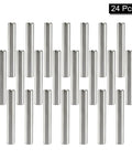 24 Piece Dowel Pins 6 Mm By 40 Mm 304 Stainless Steel Pegs For Shelves And Furniture Support Silver Tone Durable Hardware