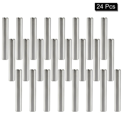 24 Piece Dowel Pins 6 Mm By 40 Mm 304 Stainless Steel Pegs For Shelves And Furniture Support Silver Tone Durable Hardware