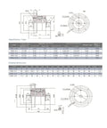Technical diagram of Miniature Magnetic Particle Brake PMB-50Y-006 PMC-0.5 24V DC Electromagnetic Motor Brake, with specs and dimensions.