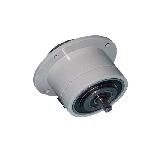 Side view of Miniature Magnetic Particle Brake PMB-50Y-006 PMC-0.5 24V DC Electromagnetic Motor Brake, durable and compact design for precise equipment.