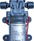 24 Volt DC High Pressure Diaphragm Pump 100 PSI 4.0 Liters Per Minute Self Priming Water Pump front view