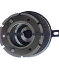Front view of Magnetic Particle Clutch And Electromagnetic Powder Brake, 24V, Inner Bearing Type, Low-Current High Torque For Easy Auto Control Systems.