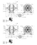 Technical diagram for 24V Magnetic Particle Clutch With Base For PC Type Powder Brake Controller PC-5 50Nm