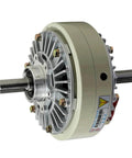 Heavy Duty Magnetic Particle Clutch With Double Shaft Workhorse For Precision Tension Control, Magnetic Powder Clutch, 24 Volt System