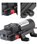 Workhorse Compact 24V Diaphragm Pump High Flow Five Liters Per Minute Self Priming Electric Water Pump with red nozzle fitting