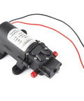 Workhorse Compact 24V Diaphragm Pump High Flow Five Liters Per Minute Self Priming Electric Water Pump with wires visible