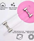 24 Inch Large Glass Door Handle H Shape Double Sided Push Pull Acrylic Crystal With Stainless Steel Anti Fingerprint Finish