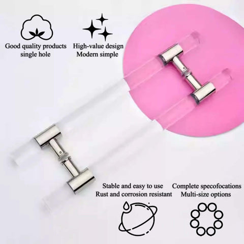 24 Inch Large Glass Door Handle H Shape Double Sided Push Pull Acrylic Crystal With Stainless Steel Anti Fingerprint Finish