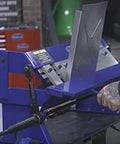 24 Inch Box And Pan Sheet Metal Brake With Five Adjustable Fingers For Small Shops Or Home Use, user operating machine
