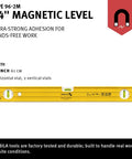 Stabila Type 96M 24 Inch Magnetic Level With Rare Earth Magnets Delivers Extreme Plumb And Level Accuracy On Metal Surfaces