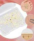 Image of 24K Gold Plated Chip Solder 2x2mm, 0.3mm Thick, 300 Pcs Solder Chips Flux for Jewelry Making and Repair, in a storage box
