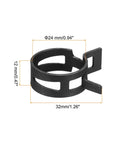 10 Pcs Fuel Line Clamps Spring Band Hose Clamps Half Inch 24mm Silicone Air Tube Vacuum Hose Water Pipe Low Pressure Assortment Kit Black For Automotive Marine And Industrial Use Durable Black Zinc Plated Finish For Corrosion Resistance And Long Life