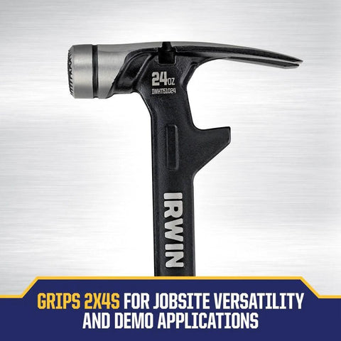 24 Oz Demolition Framing Hammer With Magnetic Nail Starter Delivers Powerful Nail Setting And Framing, Perfect For Drywall Demolition And Tough Pounding, Featuring Lower Vibration, A Streamlined Head And Shaft, And Rugged One Piece Steel Construction