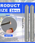 Image of 24 Pcs Low Temperature Universal Welding Rods Kit for Stainless Steel Iron Aluminum, showing two weld rods, ignition example.