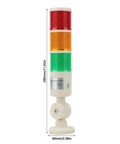 24V Industrial Tower Safety Stack Light With Ultra Bright LED Indicators, Multilayer Foldable Design, Built In Buzzer Up To 85dB
