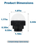24V DC AC Three Color LED Signal Tower Indicator dimensions showing height and diameter.
