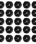 25 Pack 1/4-20 Nylon Insert Lock Nuts Black Oxide 304 Stainless Steel A2-70 Nylock Nuts for hardware and automotive.