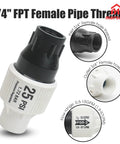 25 PSI Pressure Regulator For Drip Irrigation And Sprinkler Systems With Three Quarters Inch FPT Female Threads Low Flow Garden