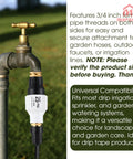 25 PSI Pressure Regulator For Drip Irrigation And Sprinkler Systems With Three Quarters Inch FPT Female Threads installed on faucet