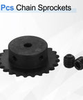 Size 25 Roller Chain Sprocket For ISO 04C Chain 24 Tooth Six Millimeter Bore C45 Carbon Steel With Black Oxide Finish