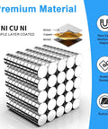 250 Pack 5x2mm Neodymium Magnets For Crafts And Projects Small Yet Strong For Home Office School DIY with Ni+Cu+Ni Coating