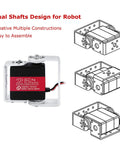 Image showing 25 Kg High Torque Full Metal Gear Digital Servo Motor for Robotic Arms with dual shafts and mount brackets.