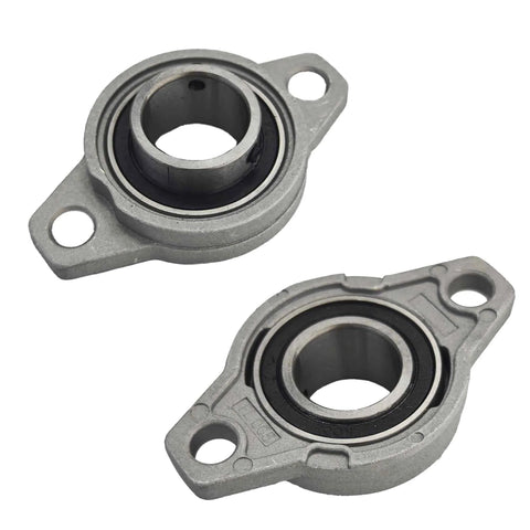 Two Pack Beefy Built 25mm Pillow Block Flange Bearing KFL000 Self Aligning Mounted Zinc Aluminum Alloy Housing in machinery
