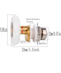 Side view of 25mm Shower Door Rollers Replacement Set 6PCS, copper stainless steel and nylon build for 4–6mm glass doors