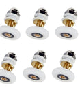 Six 25mm shower door rollers for sliding glass doors, featuring copper, stainless steel, and nylon build for curved and flat glass use.