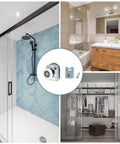 25mm shower door rollers replacement set with single runners wheels and pulleys, silver finish with anti collision block and screws