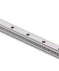 Close-up of 25mm 141.7" Square Rail Slide Unit Linear Motion from 4-Pack showing polished, drilled metal rail section.