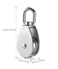 Two Pack 25mm 304 stainless steel pulley blocks with a 400 kg rating deliver reliable lifting, 3.3 inches in height