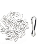 100 Pack 25mm 304 Stainless Steel Spring Hook Clips for Lanyards and Key Chains Rustproof Durable for ID Cards DIY Projects Waterproof.
