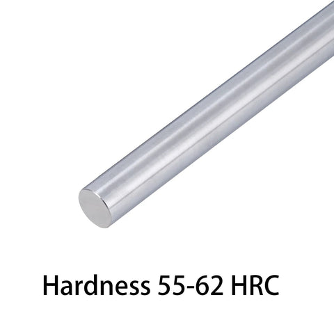 25mm X 500mm Linear Motion Rod For 3D Printer CNC DIY Projects Heavy Duty Chrome Plated Case Hardened Steel Shaft with HRC55-62 hardness