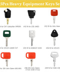 Bulk 25 Piece Heavy Equipment Master Key Set For Excavators Loaders Backhoes Tractors And More Featuring Nine Different Keys
