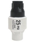 Front view of 25 PSI Pressure Regulator For Drip Irrigation And Sprinkler Systems With Three Quarters Inch FPT Female Threads