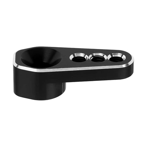 25T Servo Horn Upgrade for 1/18 TRX4M, black and red anodized, CNC machined aluminum, featuring durable metal build for steering precision.