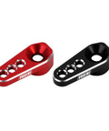 25T Servo Horn Upgrade For 1/18 TRX4M Stock Servo Featuring Aluminum CNC Machined Construction Black And Red Anodized Finish