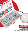 265 Piece R Shaped Cotter Pins Fastener Set For Automotive Marine Tractors with 7 sizes in plastic organizer by AIMUNOK