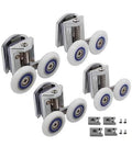 26mm Shower Door Rollers 4PCS Sliding Replacement Wheels Set with Double Twin Top and Bottom Runners in nylon and stainless steel