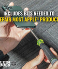 All-In-One 27-In-1 Precision Screwdriver Set for Apple device repairs used on smartphone by Klein Tools